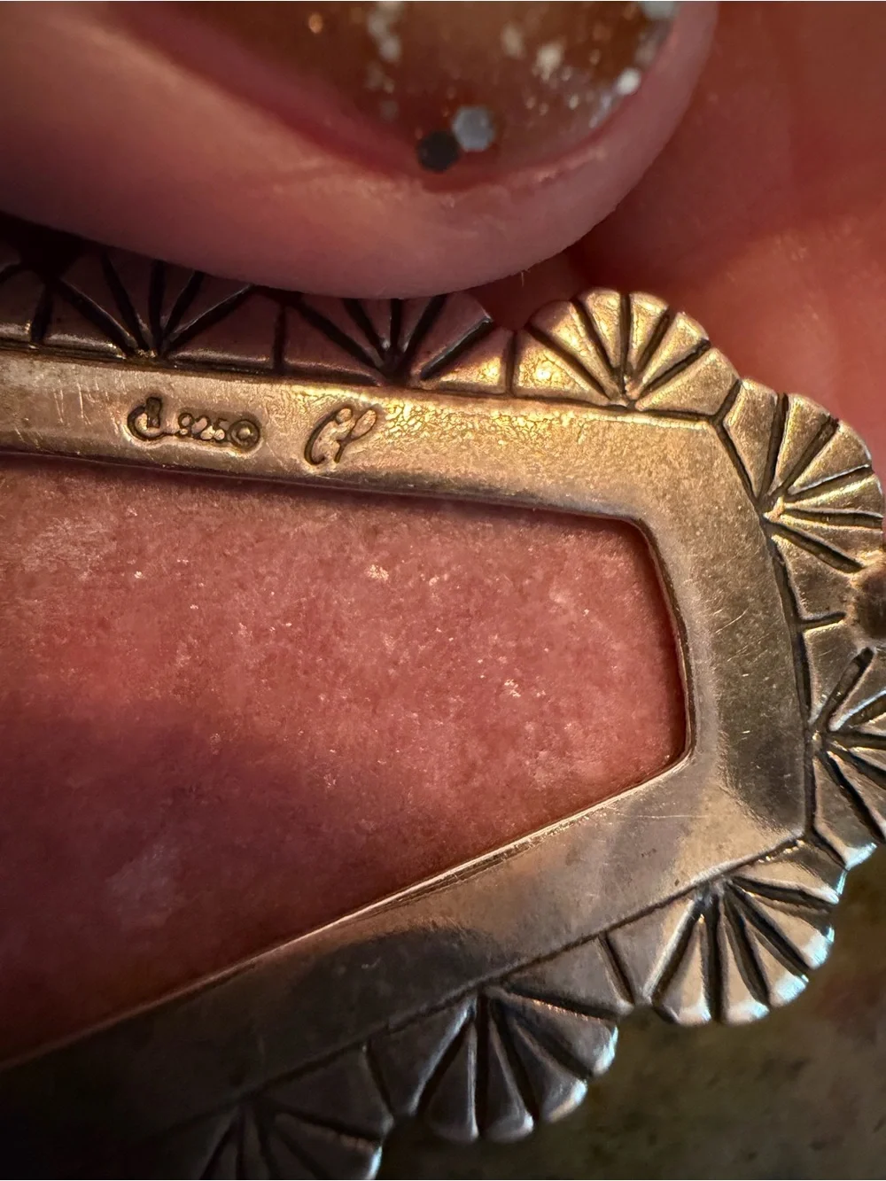 Carolyn Pollack Pink Southwestern Sterling Statement Pendent